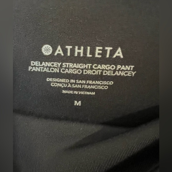 Athleta Black High Rise Straight Leg Cargo Pant - Picture 4 of 4